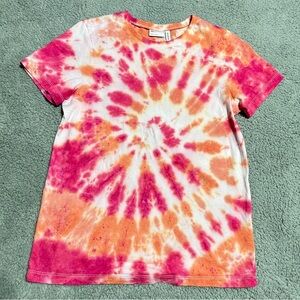 ASOS DESIGN Pink Orange Tie-Dye T-Shirt Women’s Size US 4 EU 36 UK 8 Cotton